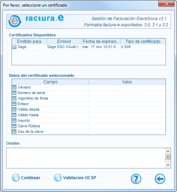 eFactura Firma electrónica