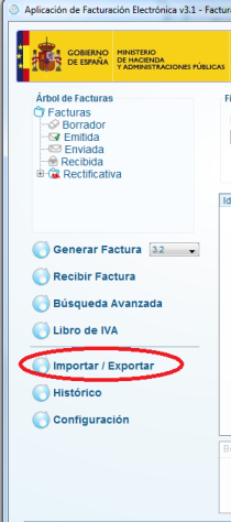 eFactura Importar Exportar