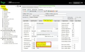 Permitir eFactura y PDF cliente Sage 200