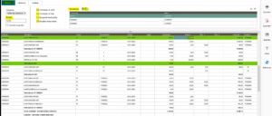 Personalización color datos listado